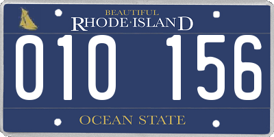 RI license plate 010156