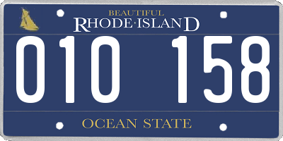 RI license plate 010158