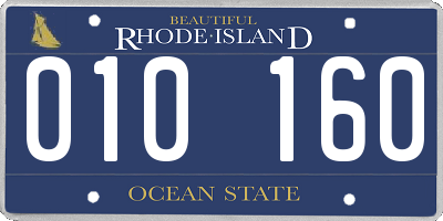 RI license plate 010160