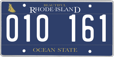 RI license plate 010161