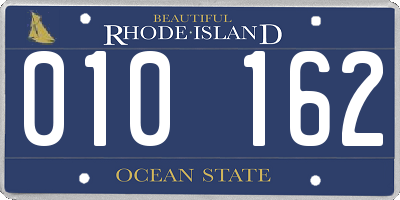 RI license plate 010162