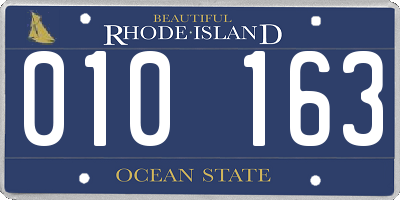 RI license plate 010163