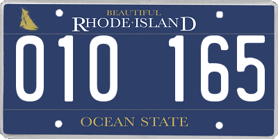 RI license plate 010165