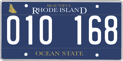 RI license plate 010168