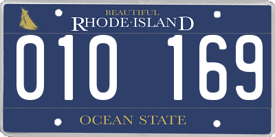 RI license plate 010169