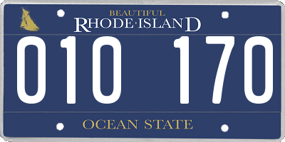 RI license plate 010170