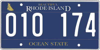RI license plate 010174
