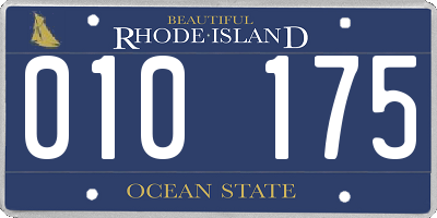 RI license plate 010175