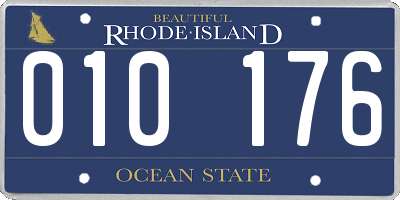 RI license plate 010176