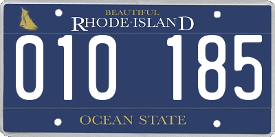 RI license plate 010185