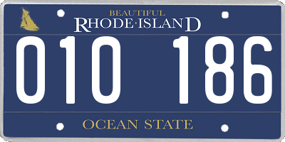RI license plate 010186