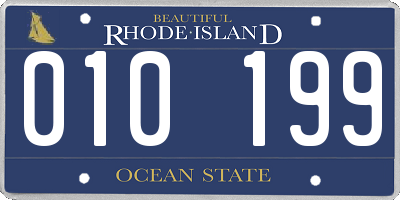 RI license plate 010199