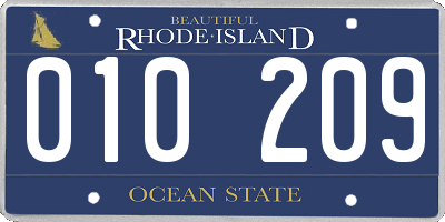 RI license plate 010209