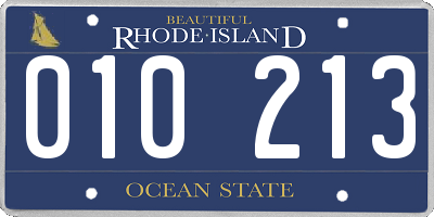 RI license plate 010213