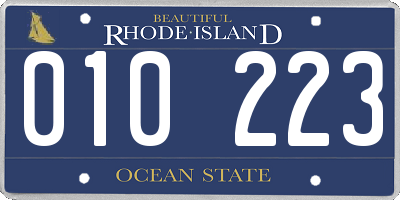 RI license plate 010223