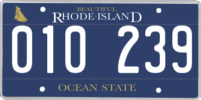 RI license plate 010239