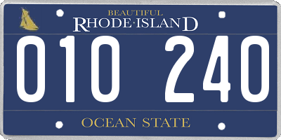 RI license plate 010240