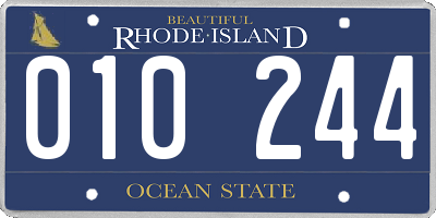 RI license plate 010244