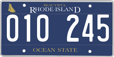 RI license plate 010245