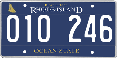 RI license plate 010246