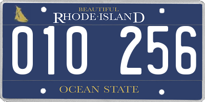 RI license plate 010256