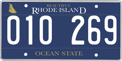 RI license plate 010269