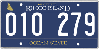 RI license plate 010279