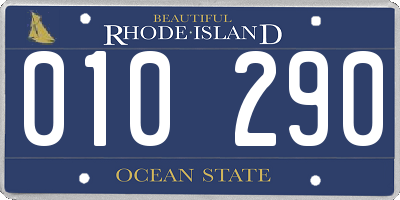 RI license plate 010290