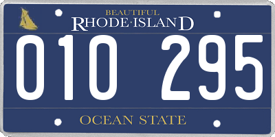 RI license plate 010295