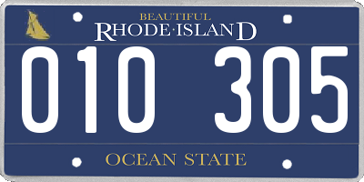 RI license plate 010305