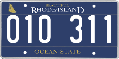 RI license plate 010311