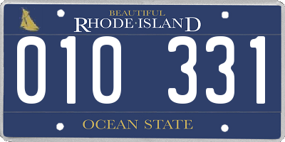 RI license plate 010331