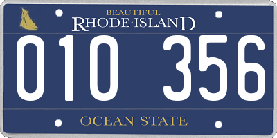 RI license plate 010356