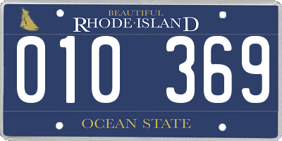 RI license plate 010369