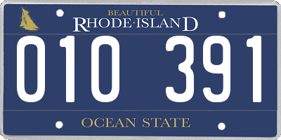 RI license plate 010391