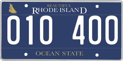 RI license plate 010400