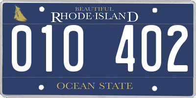 RI license plate 010402