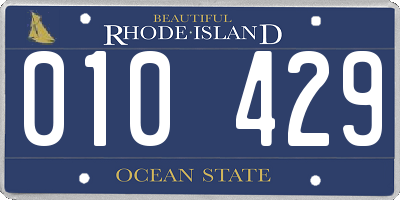 RI license plate 010429