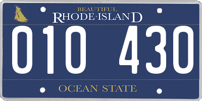 RI license plate 010430