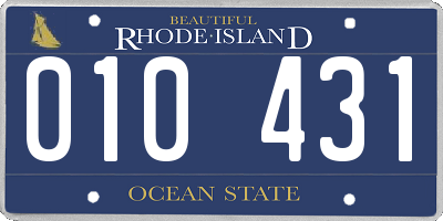 RI license plate 010431