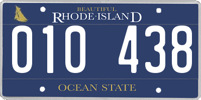 RI license plate 010438