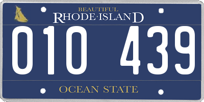 RI license plate 010439