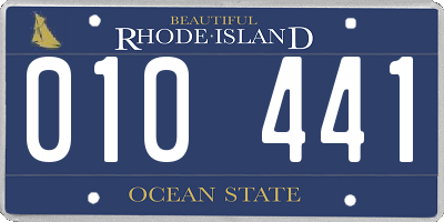 RI license plate 010441