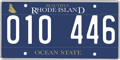 RI license plate 010446