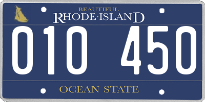 RI license plate 010450