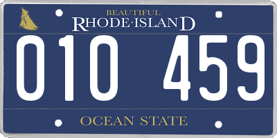 RI license plate 010459