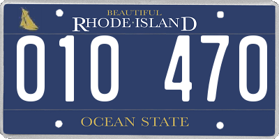 RI license plate 010470