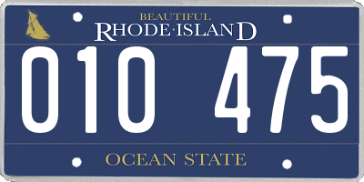 RI license plate 010475