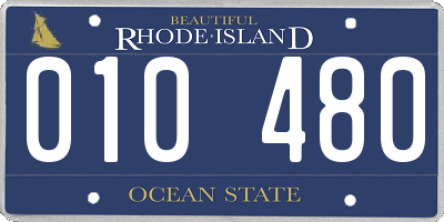 RI license plate 010480