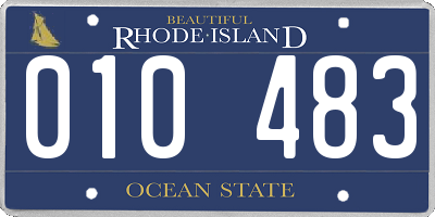 RI license plate 010483